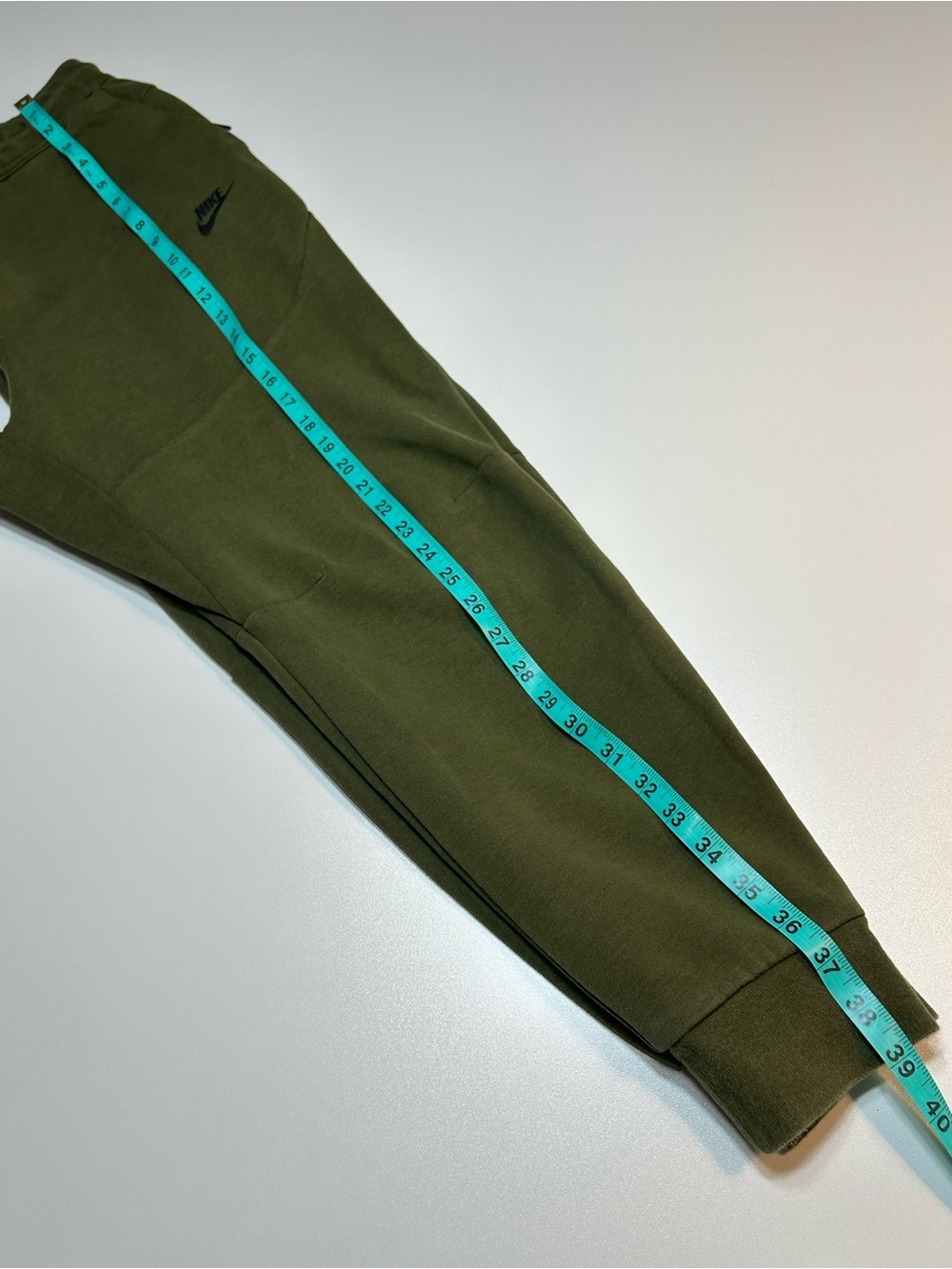Nike Sportswear Tech Fleece Joggers Olive Green Khaki Slim Sweatpants Pants - Picture 4 of 8